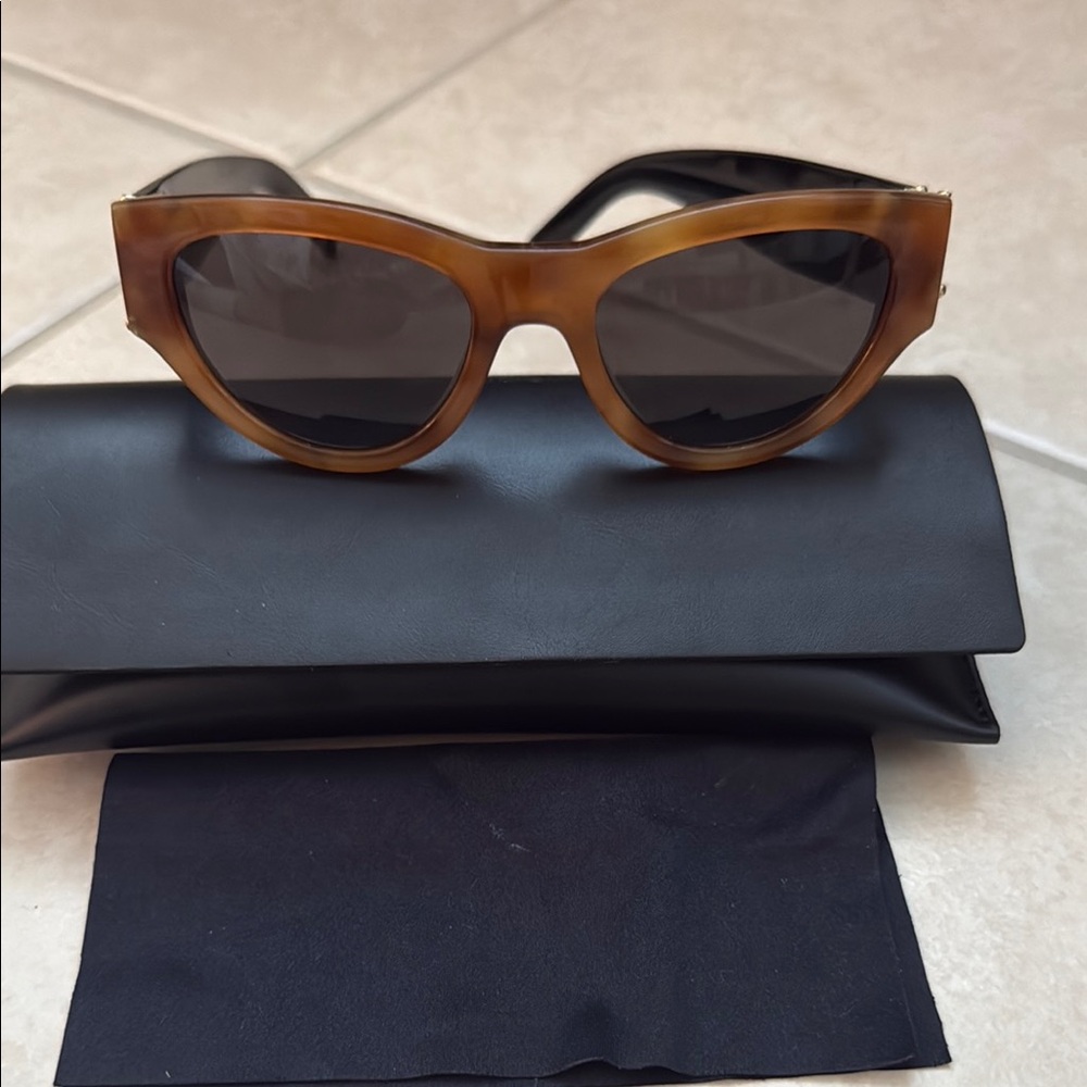 Yves Saint Laurent Tortoise Shell Sunglasses - Picture 2 of 6